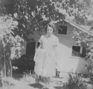 Carol in Back Yard (c. 1954)