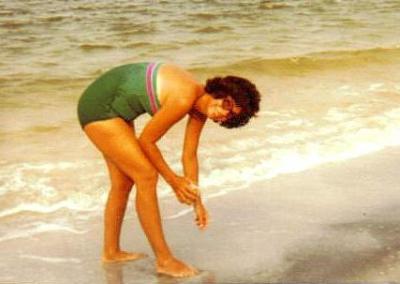 Carol Collecting Shells at Clearwater Beach  (c. 1980)