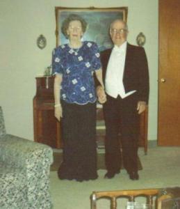 Mimi and D.F. Dressed for a Mardi Gras Ball  (c. 1987)