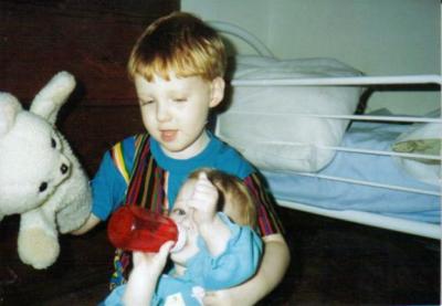 Thumbs Up from Baby Sarah!  (c. 1994)