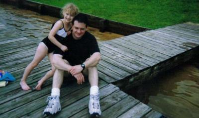 Sarah and Michael on a Dock  (c. 2002)