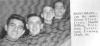Bandsmen  George Elzen, Charlie Wilcox, Jerry Porter, and Tommy Doyle.  (c. 1957)