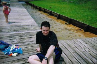 Michael on the Dock at the Lake (Summer 2001)