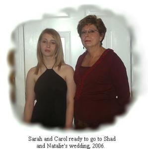 Carol and Sarah Dressed for Shad's Wedding (September 2006)