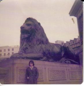 Carol at Trafalgar Square (c. 1976)