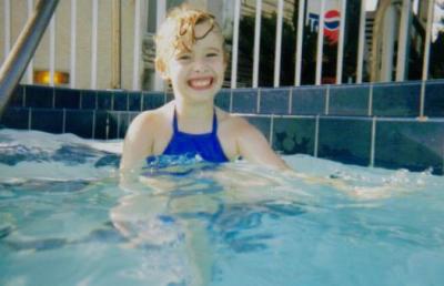 Sarah in Motel Pool (c. 1998)