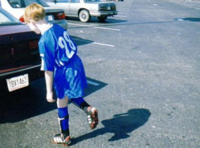 Jacob on his Way to Play Soccer (c. 1999)