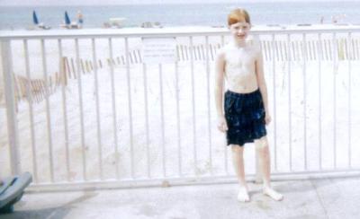 The Whitest White Boy Ever Cooking at the Beach (c. 1999)