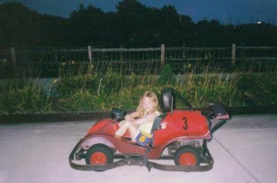 Crazy Sarah at the Wheel!  (Summer 1999)