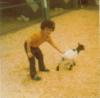 Michael and a Goat at Six Flags (c. 1973)