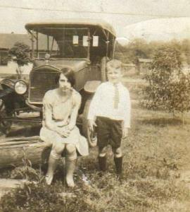 Thelma, Tommy, and a 1920's Roadster (c. 1929)