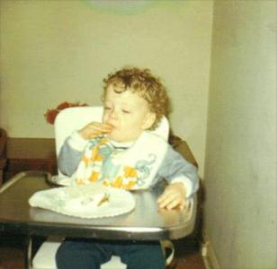 Little Michael in his High Chair  (c. 1969)