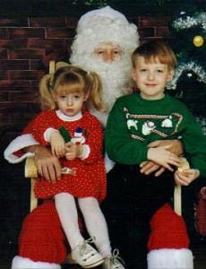 Jacob and Sarah and Santa Claus  (c. 1996)