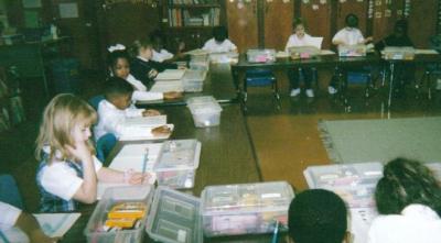 Little Left-Handed Sarah in Kindergarten  (c. 1999)