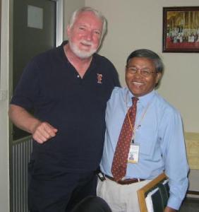 Dennis and President of Cambodian University  (c. 2007)