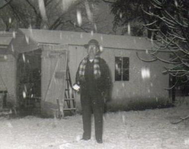 Grandpa O'Rourke Holding Snowball (c. 1943)